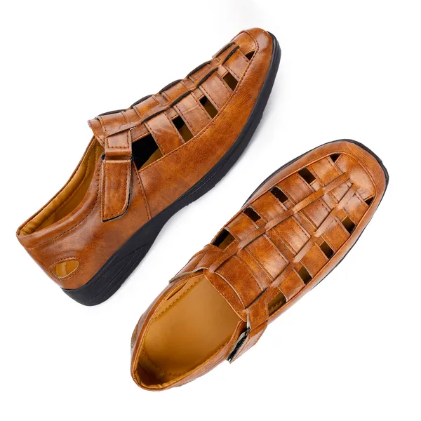 Tan_Synthetic_Leather_Sandal_For_Men