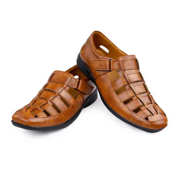 Tan_Synthetic_Leather_Sandal_For_Men