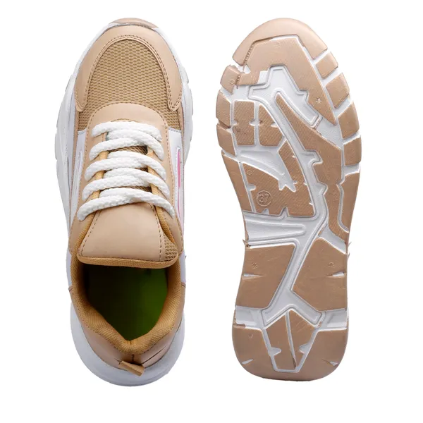 Cream_Synthetic_Leather_Casual_Shoes_For_Men