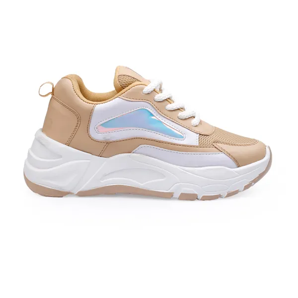 Cream_Synthetic_Leather_Casual_Shoes_For_Men