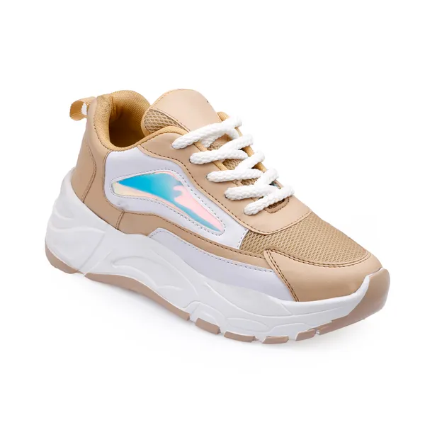 Cream_Synthetic_Leather_Casual_Shoes_For_Men