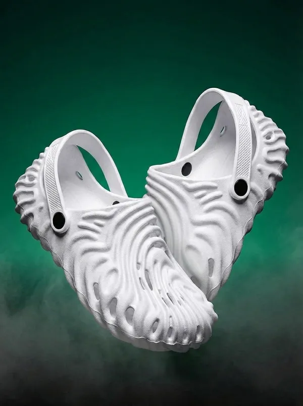 White_Synthetic_Leather_Crocs_For_Men
