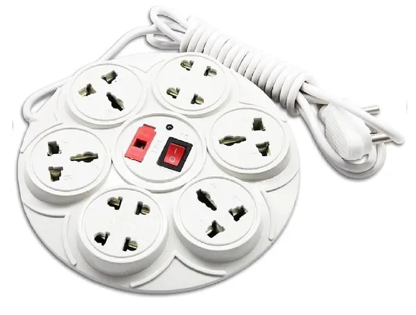Mlu_8_1_Round_Strip_4_Mtr_Extension_Cord_6_Amp_8_Universal_Multi_Plug_Point_Extension_Board_With_Led_Indicator