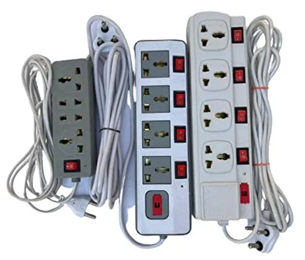 Mlu_Combo_Of_3_Strip_Extension_Board_With_4_Mtr_Extension_Cord_6_Amp_4_Universal_Multi_Plug_Point_Extension_Board_With_Led_Indicator