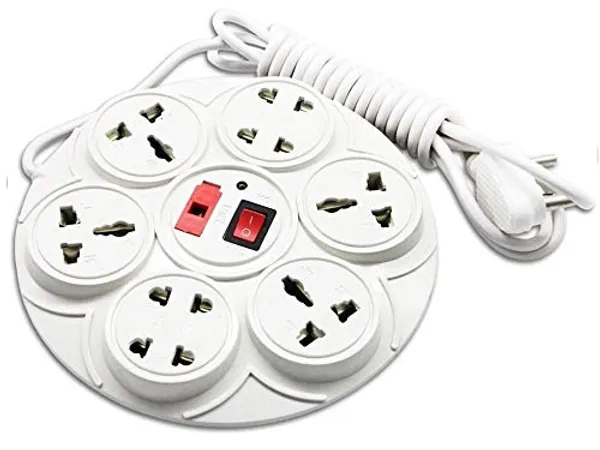 Mlu_Abs_Extension_Board_8_1_Round_Strip_2mtr_Extension_Cord_6_Amp_8_Universal_Socket_With_Led_Indicator_And_Fuse_White_-_Pack_of_2