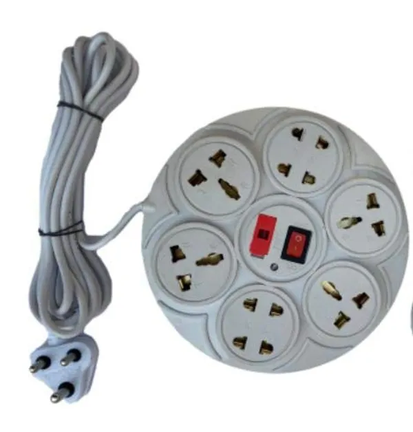 Mlu_Abs_Extension_Board_8_1_Round_Strip_2mtr_Extension_Cord_6_Amp_8_Universal_Socket_With_Led_Indicator_And_Fuse_White_-_Pack_of_2