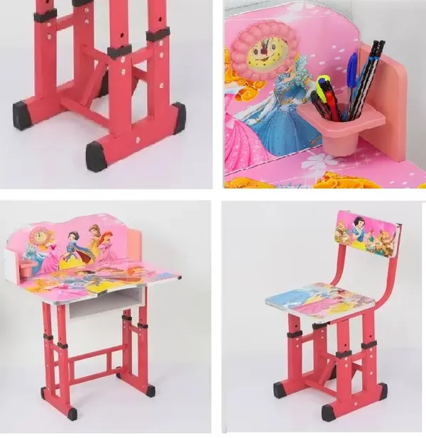 Mlu_Kids_Study_Table_And_Chair_Set_Height_Adjustable_Wooden_Baby_Desk_For_Ages_2_11_Pink