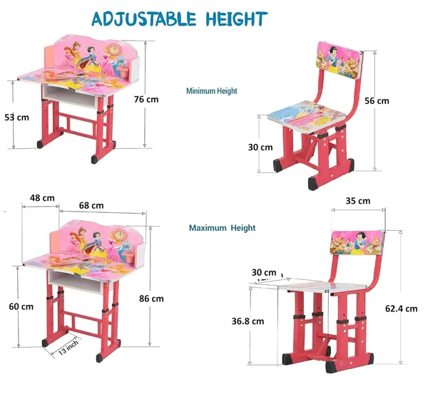 Mlu_Kids_Study_Table_And_Chair_Set_Height_Adjustable_Wooden_Baby_Desk_For_Ages_2_11_Pink