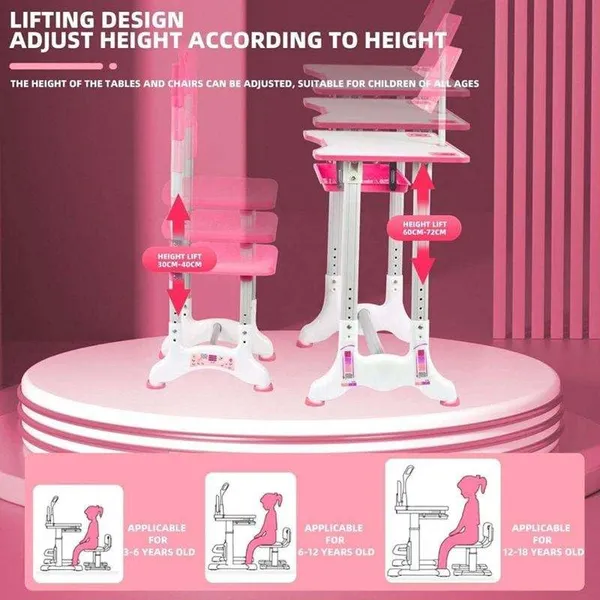 Mlu_Baby_Desk_Kids_Study_Table_And_Chair_Set_Height_Adjustable_Pink_Mdf_Multifunctional_Kids_Desk_For_Ages_2_11