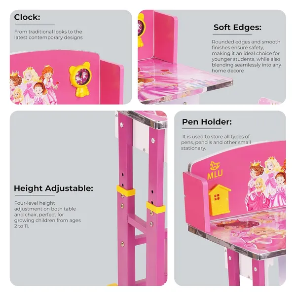 Mlu_Baby_Desk_Study_Table_And_Chair_Set_Height_Adjustable_Princess_Theme_Pink_And_Yellow