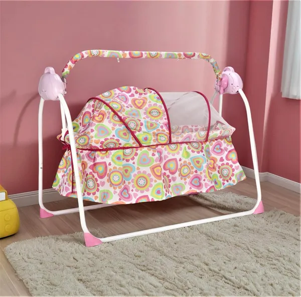 Mlu_Baby_Cradle_Bassinet_With_Remote_Control_Automatic_Swing_3_Timer_Settings_Music_And_Bluetooth_Floral_Heart_Pattern_Pink