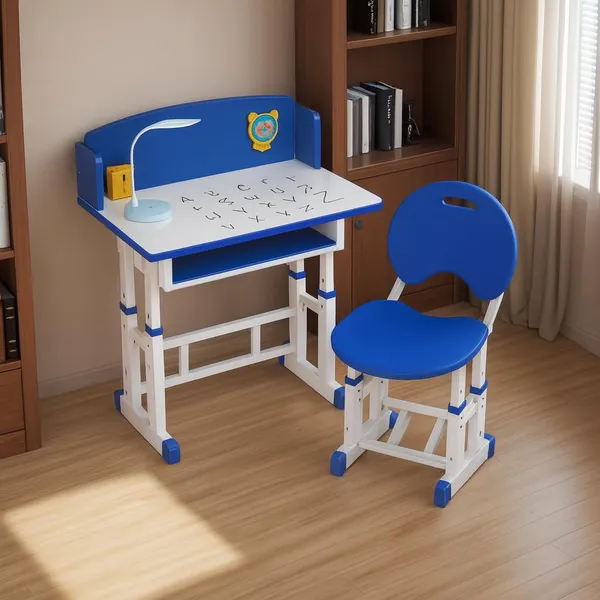 Mlu_Children_S_Study_Desk_And_Chair_Set_Height_Adjustable_Blue_And_White