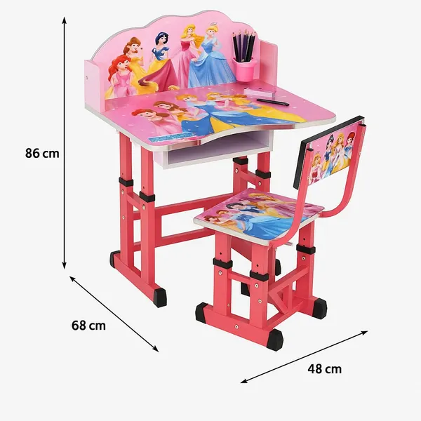 Mlu_Kids_Study_Table_And_Chair_Set_Pink_Cartoon_Print_Adjustable_Height_Strong_Durable_Perfect_For_Study_Writin_Drawing_Activities