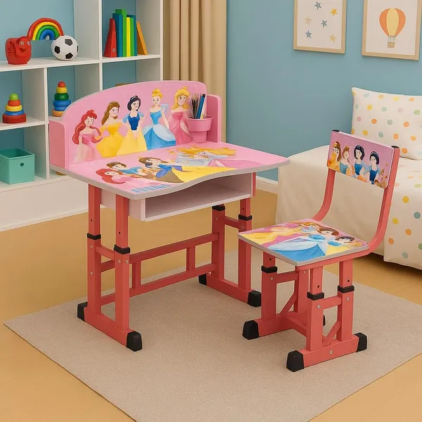 Mlu_Kids_Study_Table_And_Chair_Set_Pink_Cartoon_Print_Adjustable_Height_Strong_Durable_Perfect_For_Study_Writin_Drawing_Activities