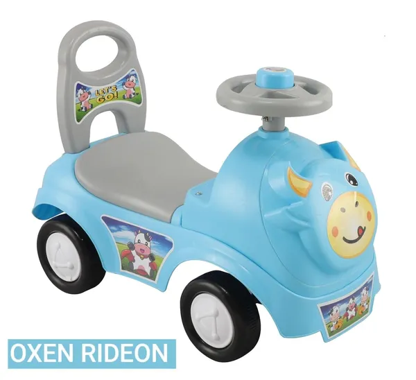 Mlu_Kids_Ride_On_Push_Car_Blue_Rhino_Animal_Design_30_Months_Age_Steering_Wheel_Control_Indoor_Outdoor_Toddler_Toy