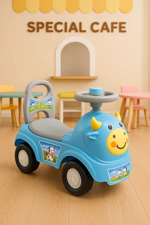 Mlu_Kids_Ride_On_Push_Car_Blue_Rhino_Animal_Design_30_Months_Age_Steering_Wheel_Control_Indoor_Outdoor_Toddler_Toy