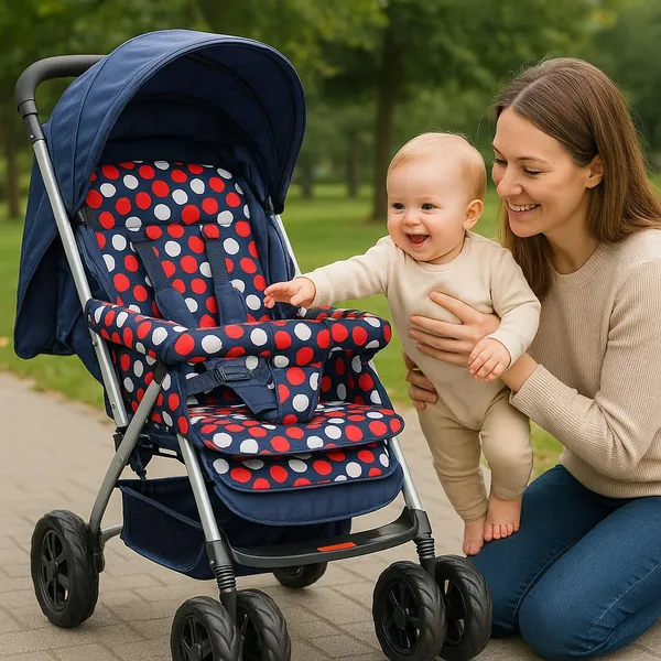Mlu_Baby_Stroller_With_Adjustable_Canopy_Reversible_Handle_Multi_Position_Recline_Safety_Harness_Lightweight_Foldable_Pram_For_Newborns_Toddlers_Navy_Polka_Dots