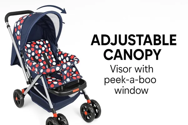 Mlu_Baby_Stroller_With_Adjustable_Canopy_Reversible_Handle_Multi_Position_Recline_Safety_Harness_Lightweight_Foldable_Pram_For_Newborns_Toddlers_Navy_Polka_Dots