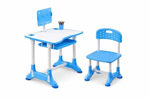 Mlu_Adjustable_Kids_Study_Table_Chair_Set_With_Book_Holder_Storage_Tray_Tablet_Stand_Height_Adjustable_Ergonomic_Desk_For_Kids_Blue