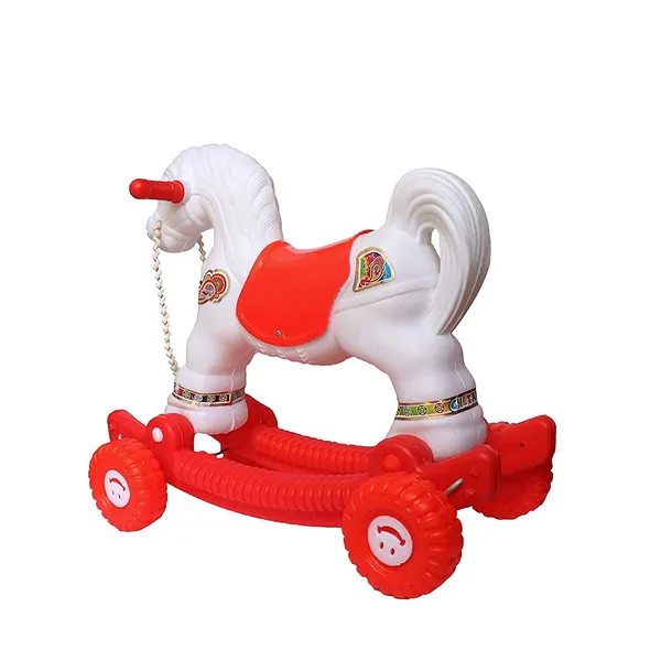 Mlu_2_In_1_Rocking_Horse_Ride_On_Toy_White_And_Red_Plastic_With_Wheels_And_Handle_For_Kids