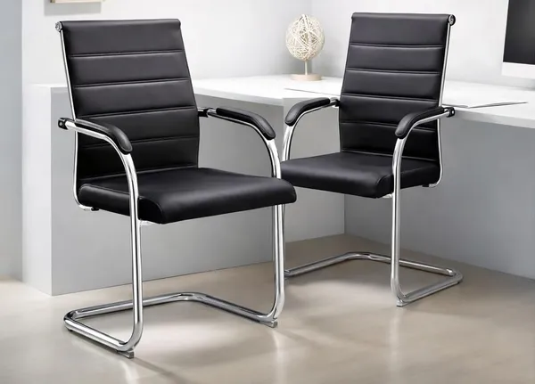 Mlu_Modern_Visitor_Chair_Set_Of_2_Premium_Faux_Leather_Office_Guest_With_Cushioned_Seat_Chrome_Metal_Frame_Armrests_Conference_Reception_Chair_Black