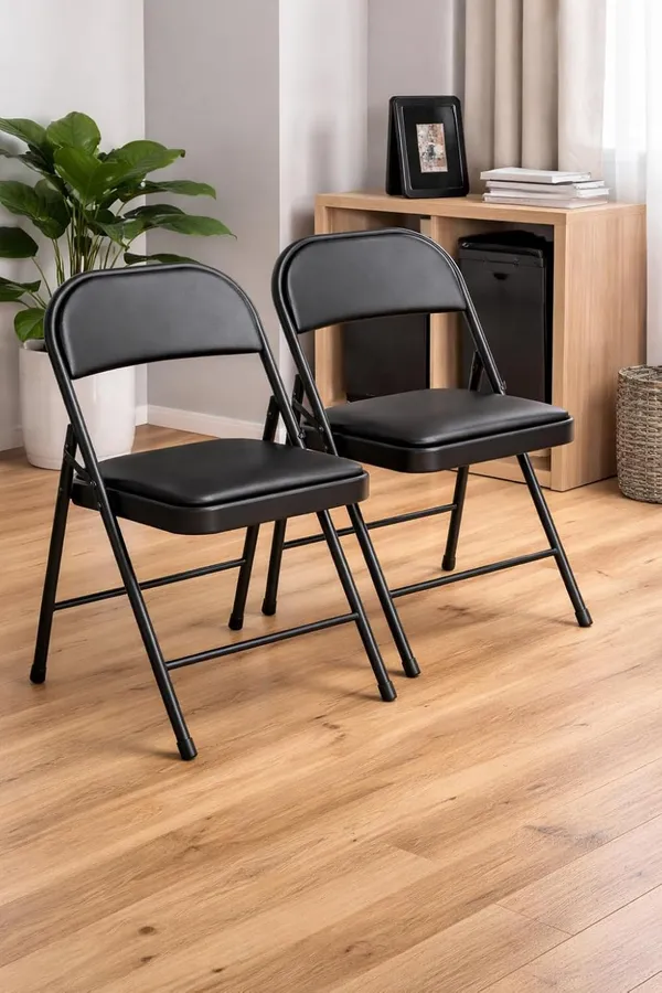 Mlu_Set_Of_2_Folding_Chairs_With_Padded_Seat_Backrest_Heavy_Duty_Steel_Frame_Portable_Compact_Foldable_Chairs_Waterproof_Vinyl_Cushion_No_Assembly_Required_Black