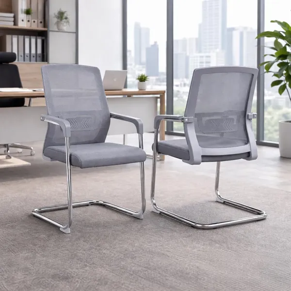 Mlu_Modern_Mesh_Visitor_Chair_With_Lumbar_Support_Cushioned_Seat_Chrome_Frame_Ergonomic_Office_Conference_Guest_Chair_With_Armrests_Grey_Self_Installation