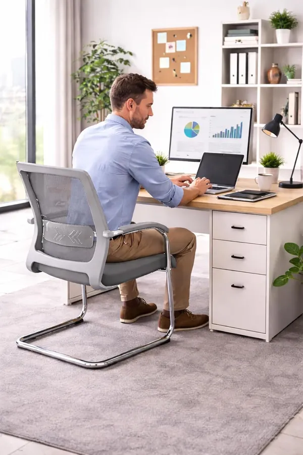 Mlu_Modern_Mesh_Visitor_Chair_With_Lumbar_Support_Cushioned_Seat_Chrome_Frame_Ergonomic_Office_Conference_Guest_Chair_With_Armrests_Grey_Self_Installation