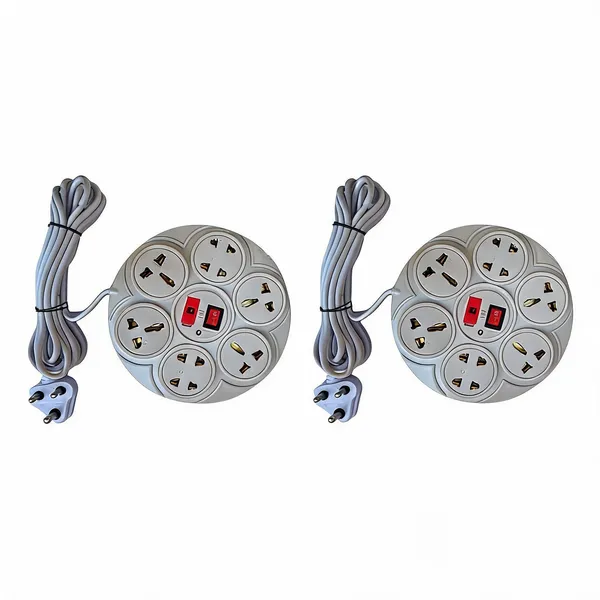 Mlu_Abs_Extension_Board_8_1_Round_Strip_2mtr_Extension_Cord_6_Amp_8_Universal_Socket_With_Led_Indicator_And_Fuse_White_-_Pack_of_2