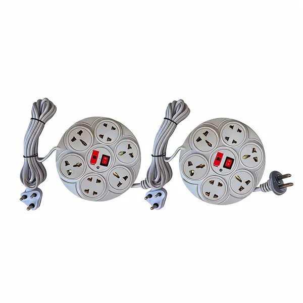 Mlu_Abs_Extension_Board_8_1_Round_Strip_2mtr_Extension_Cord_6_Amp_8_Universal_Socket_With_Led_Indicator_And_Fuse_White_-_Pack_of_2