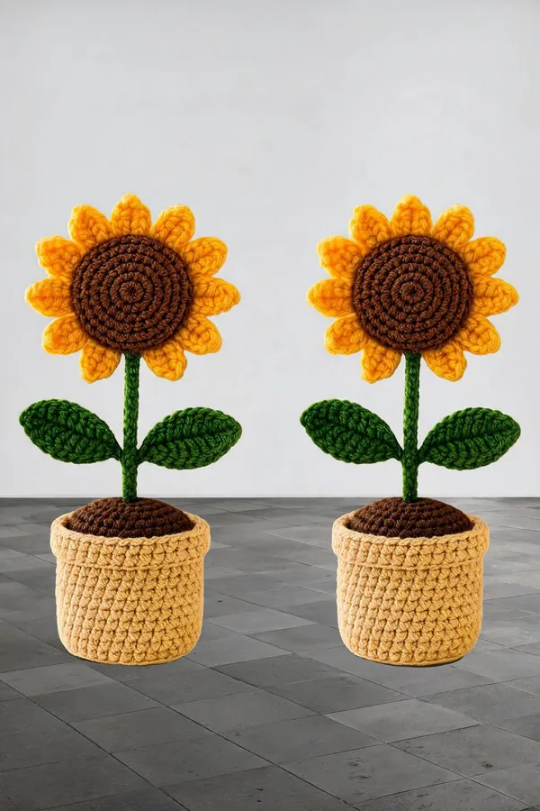 Mlu_Handmade_Crochet_Sunflower_Plant_With_Pot_Yellow_Flower_With_Green_Leaves_Decorative_Home_Decor_Car_Dash_Decoration_Pack_1_-_Pack_of_2