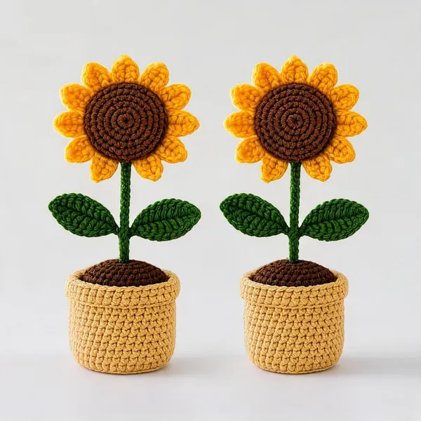 Mlu_Handmade_Crochet_Sunflower_Plant_With_Pot_Yellow_Flower_With_Green_Leaves_Decorative_Home_Decor_Car_Dash_Decoration_Pack_1_-_Pack_of_2