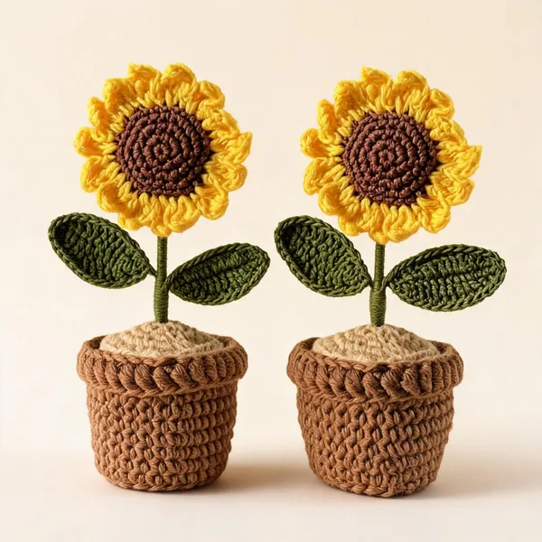 Mlu_Handmade_Crochet_Sunflower_Plant_With_Pot_Car_Dashboard_Decor_Knitted_Flower_Pot_Ornament_-_Pack_of_2