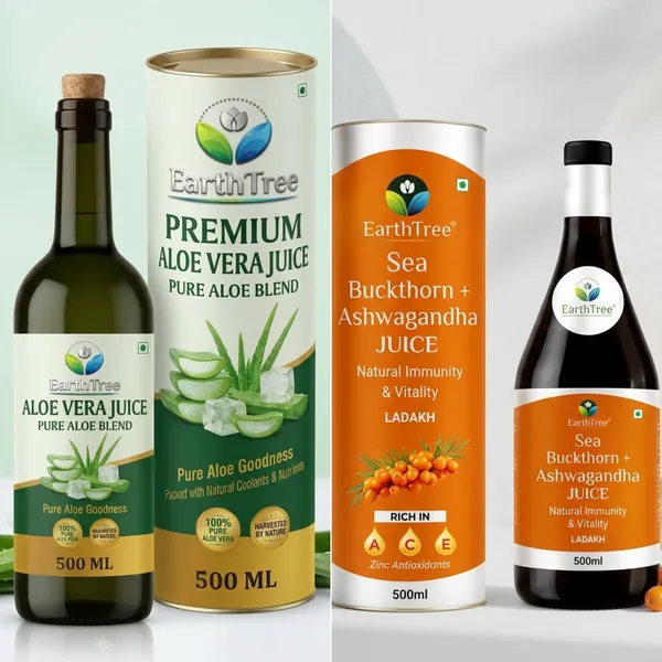 EarthTree_Sea_Buckthorn_Ashwagandha_Juice_500ml_&_EarthTree_Premium_Aloe_Vera_Juice_Pure_Aloe_Blend_500ml_(Combo_of_2)