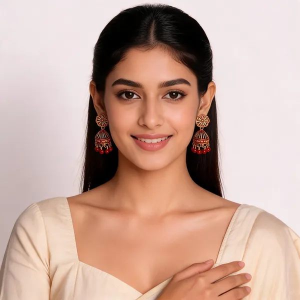 Red_Alloy_Earrings_For_Women