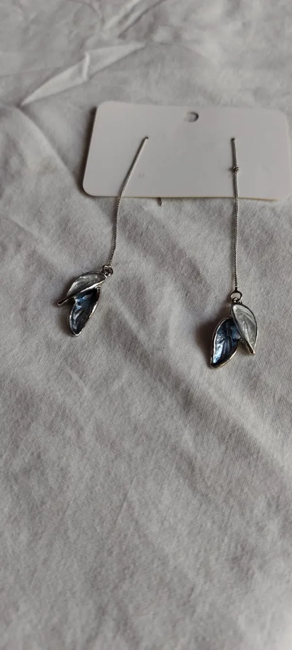 Blue_And_Silver_Alloy_Earrings_For_Women