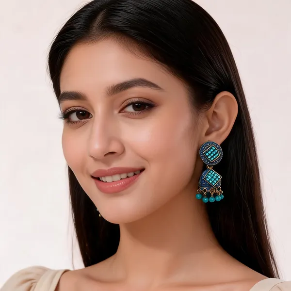Blue_Alloy_Earrings_For_Women