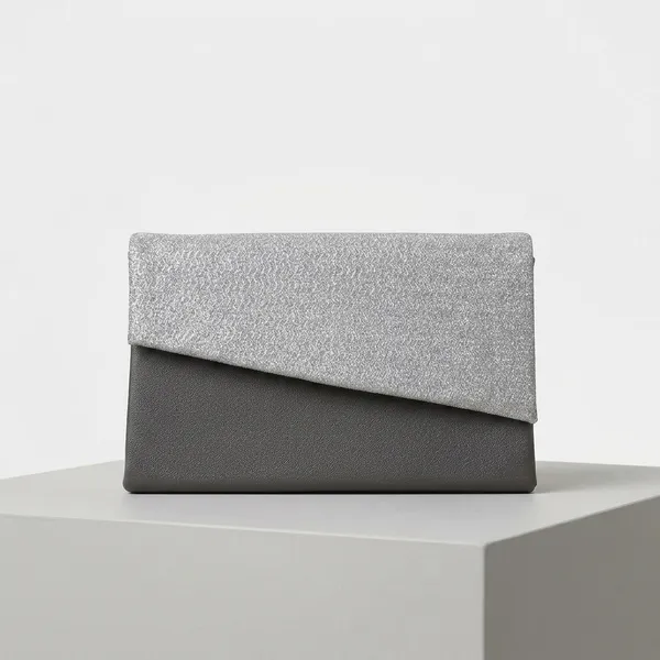 Metallic_Silver_and_Black_Textured_Clutch_Purse
