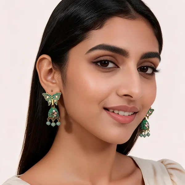 Green_Alloy_Earrings_For_Women