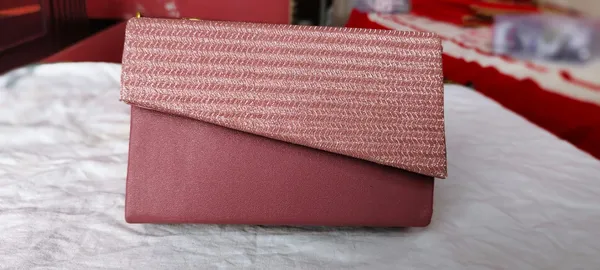 Pink_Textured_Foldover_Flap_Clutch_for_Women