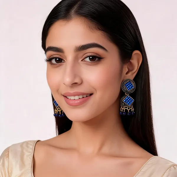 Blue_Alloy_Earrings_For_Women