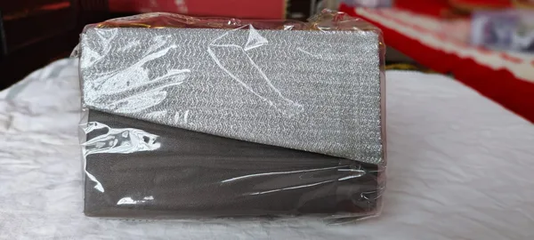 Metallic_Silver_and_Black_Textured_Clutch_Purse