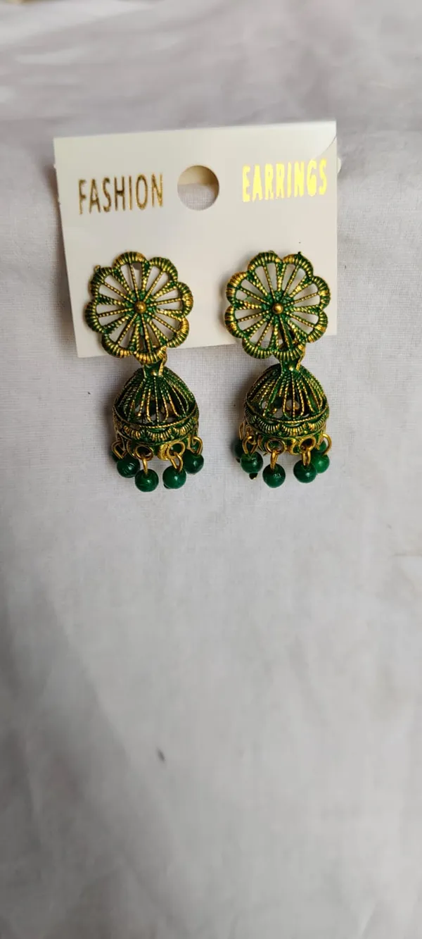 Green_Alloy_Earrings_For_Women