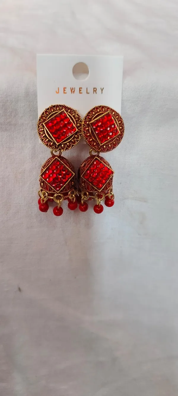 Red_Alloy_Earrings_For_Women