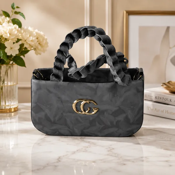 Women's_Premium_Marble_Finish_Top_Handle_Sling_Bag_–_Smoke_Grey