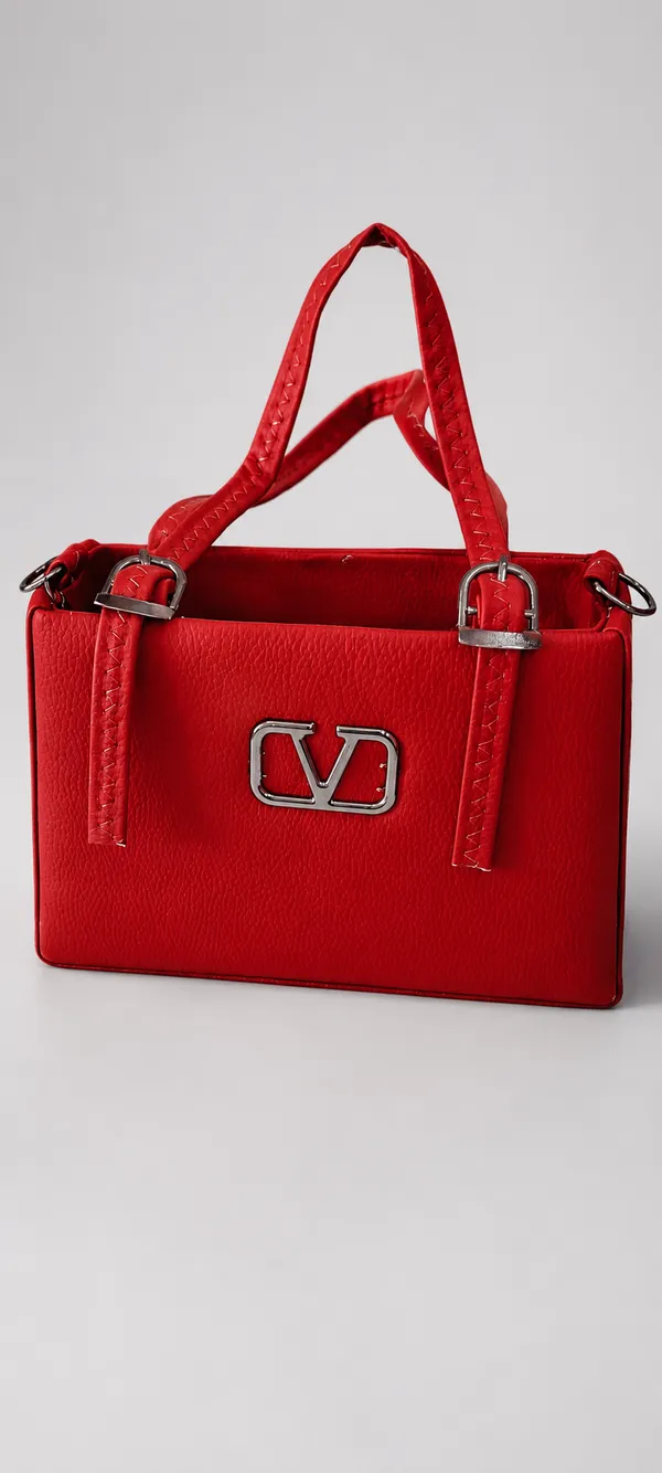 Women's_Premium_PU_Leather_Top_Handle_Handbag_with_Sling_Strap_–_Cherry_Red