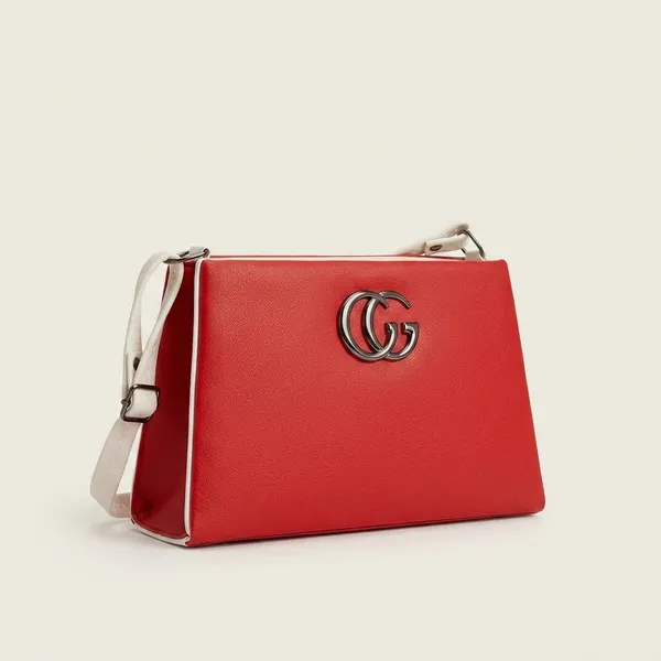 Red_Faux_Leather_Sling_Bag_with_Zipper_For_Women