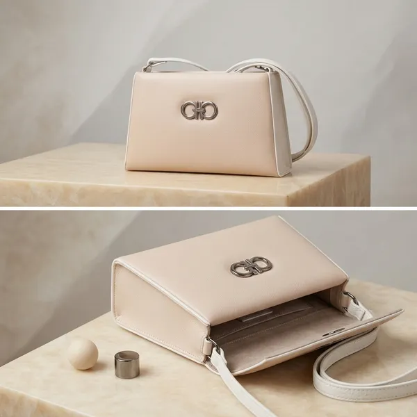 White_Faux_Leather_Crossbody_Bag_with_Metal_Logo
