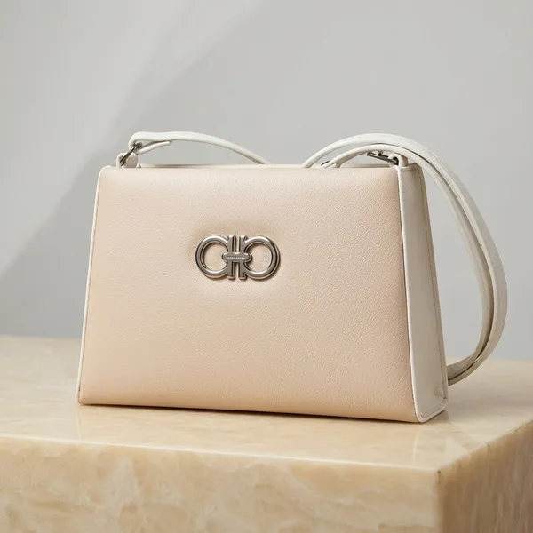 White_Faux_Leather_Crossbody_Bag_with_Metal_Logo