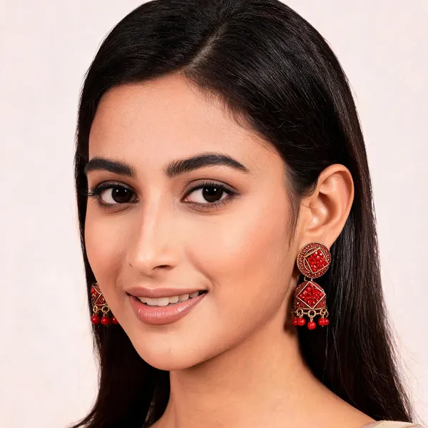 Red_Alloy_Earrings_For_Women